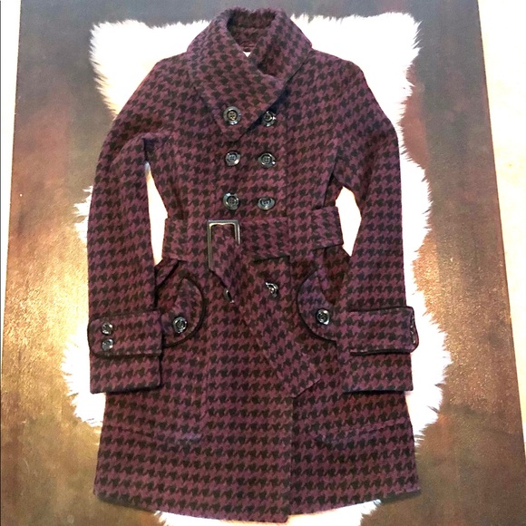 BKE Jackets & Blazers - BKE Purple Houndstooth Coat